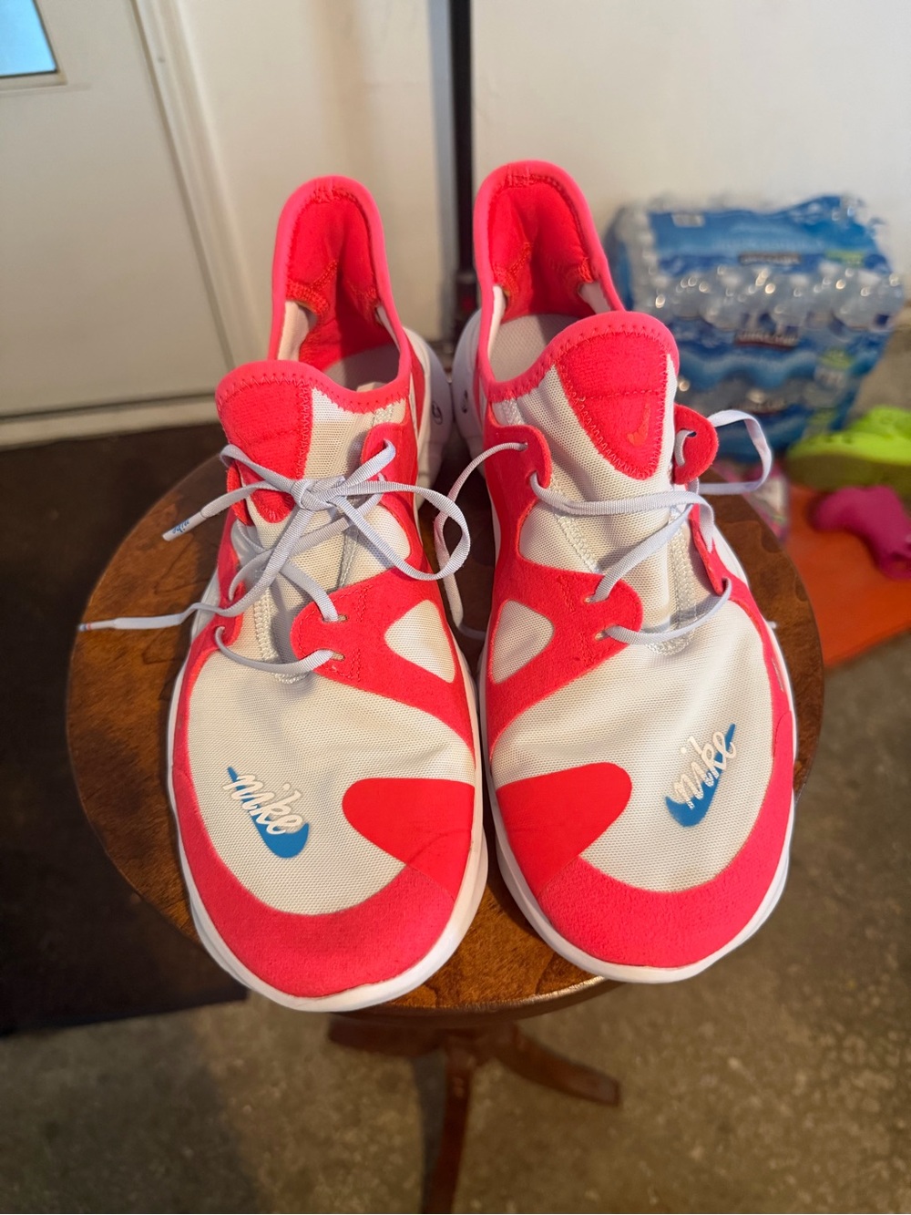 Nike White and Bright Pink Athletic Sneakers